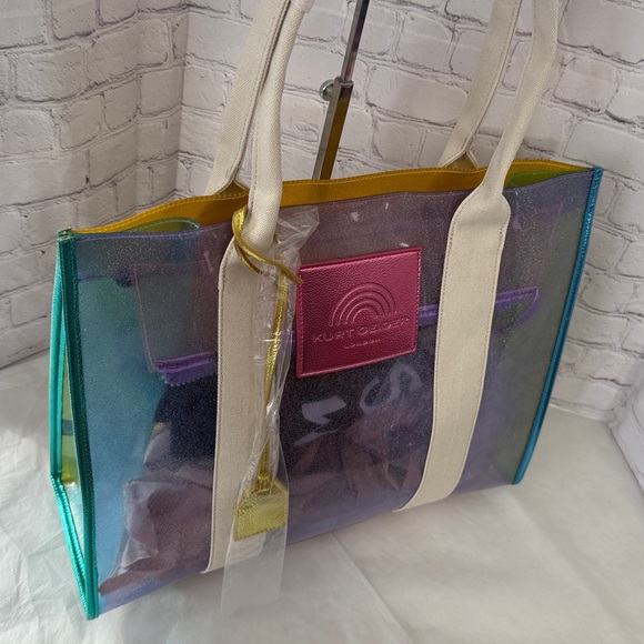 Kurt Geiger Translucent XXL Vinyl Tote w/ Dustbag 16x12x5in NWT SOLD OUT - Picture 6 of 14